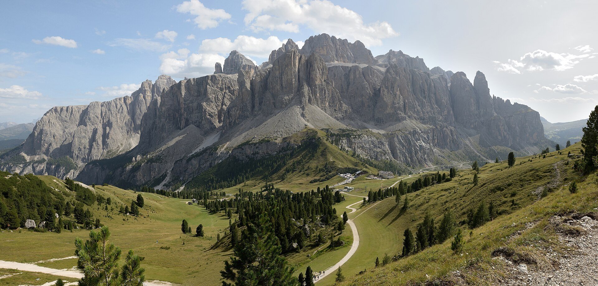 Sella group from Passo Gardena, Dolomites